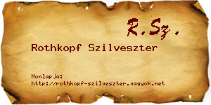 Rothkopf Szilveszter névjegykártya